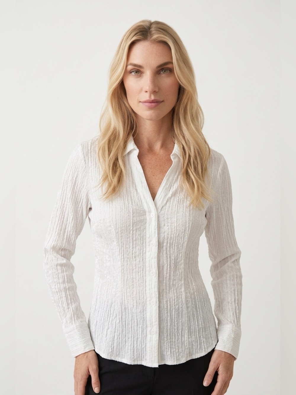 Broomstick blouse with sequins